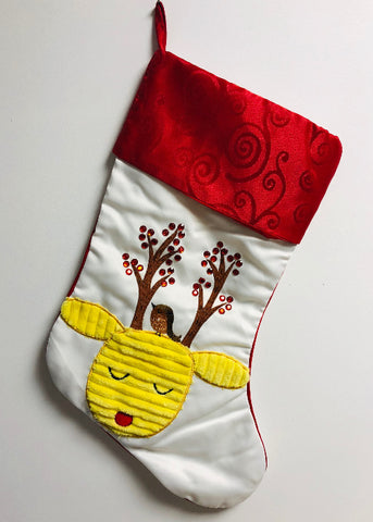 Image of Reindeer Christmas Stocking