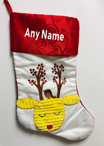 Image of Reindeer Christmas Stocking