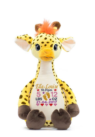 Image of Giraffe Cubbie Toy
