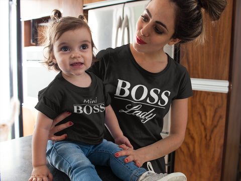 Image of Black Mini BOSS & Lady BOSS T-shirts