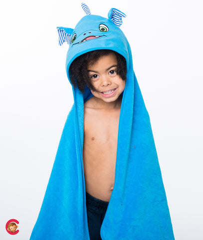 Image of Blue Dragon Hooded Towel