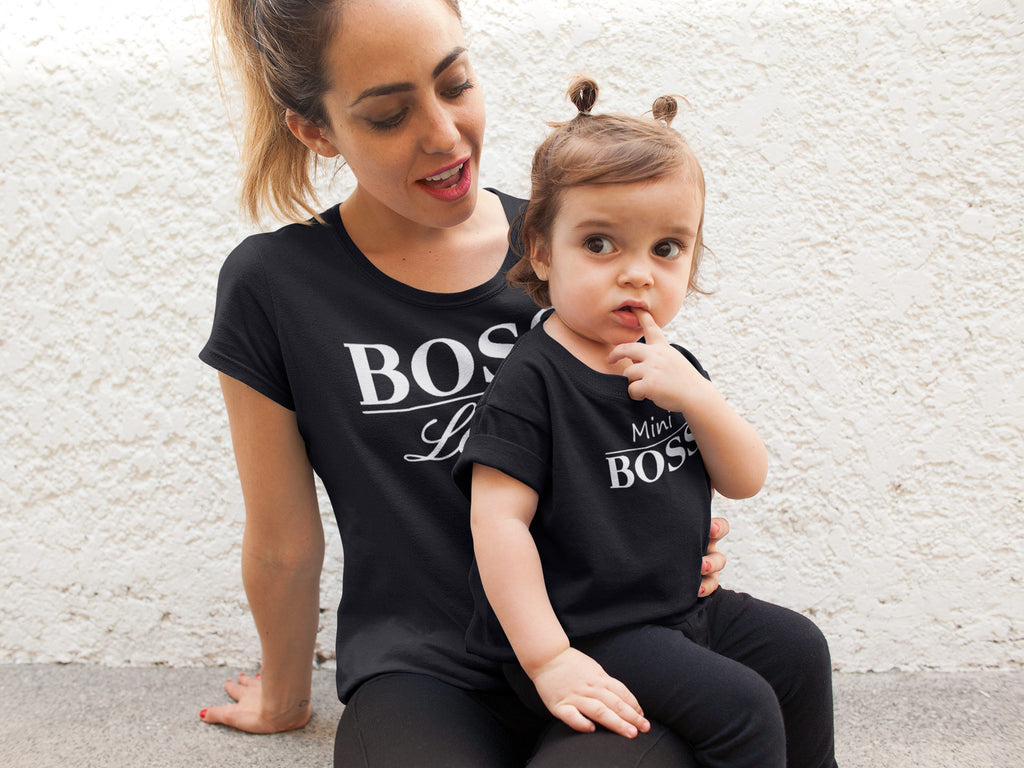 Black Mini BOSS & Lady BOSS T-shirts